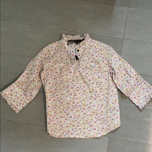 NEW Little Marc Jacobs Floral Pearl Snap Frilly